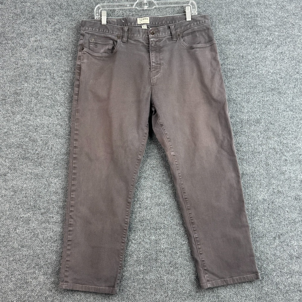Todd Snyder Jeans Mens 34x30 Gray Charcoal Straight Fit Casual Stretch Cotton